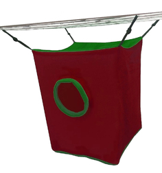 Домик для грызунов Монморанси подвесной, бордовый/зеленый 30х25х23 см