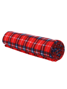 Одеяло для кошек и собак Монморанси Клетка флис, красный, 75x75 см