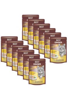Влажный корм для кошек Best Dinner High Premium , курица, 12шт, 85г