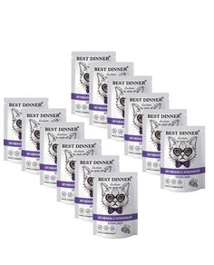 Влажный корм для кошек Best Dinner Exclusive Sterilised, ягненок, 12шт, 85г