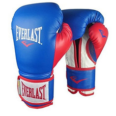 Перчатки тренировочные Everlast Powerlock PU 16oz синие/красные