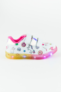 Кроссовки с подсветкой Kakadu 8983A цв. белый р. 30