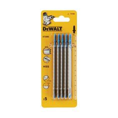 Пилка для лобзика DEWALT DT2085-QZ, по металлу HSS 132 x 108 x 1.2 x 3 мм, T318A, 5 шт.