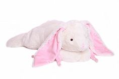 Мягкая игрушка Lapkin Кролик, 30 см, белый/розовый AT365047