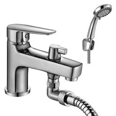 Смеситель для ванны на борт Rossinka Silvermix S35-38 хром