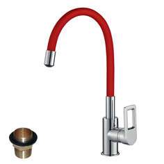 Смеситель для кухонной мойки Rossinka Silvermix Z35-35U-Red