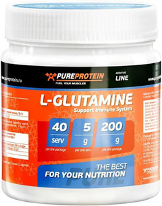 L-Glutamine PureProtein, 200 г, апельсин