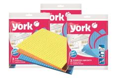 YORK Салфетка YORK (Губч. клетка) 3 шт (набор из 3 штук)