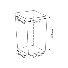Плетеная корзина для белья с крышкой, Wasserkraft Lippe WB-450-M