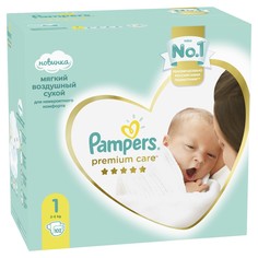 Подгузники Pampers Premium Care 1 (2-5 кг), 102 шт.