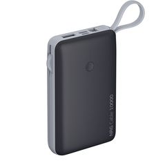 Внешний аккумулятор Deppa NRG Cable 4в1 10000mAh, Grey (33561)