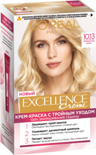 Крем-краска для волос LOreal Paris "Excellence" тон 10.13, "Легендарный блонд"