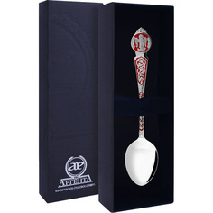 Ложка "Ангел-Хранитель" с красной эмалью АргентА