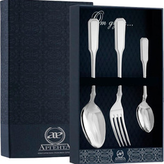 Набор столовый "Русский" (3 предмета ложка + Вилка + ложка чайная) АргентА