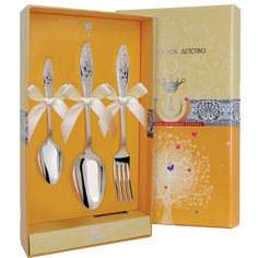 Набор десертный "Морозко" (3 предмета ложка + ложка чайная + Вилка) АргентА