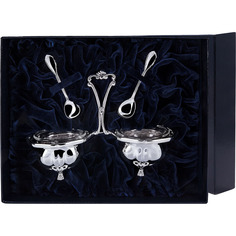 Солонка и перечница АргентА с ложечками