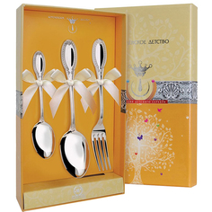 Набор десертный "Император" (3 предмета ложка + Вилка + ложка чайная) АргентА