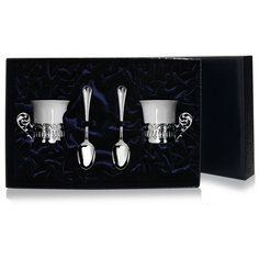 Набор чашек кофейных "Богема" + ложки (4 предмета) АргентА