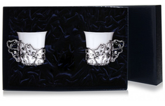 Набор чашек кофейных "Листопад" б/лож (2 пр) + футляр АргентА