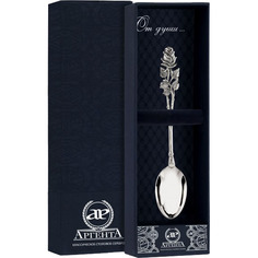 Ложка чайная "Роза" литая с чернением АргентА