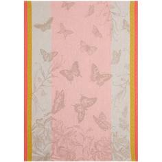 Полотенце кухонное LE JACQUARD FRANCAIS Jardin des papillons 60x80см, цвет персиковый