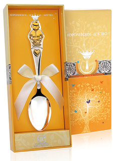 Ложка чайная "Мальчик" с позолотой АргентА