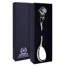 Ложка чайная "Глухарь" с чернением АргентА