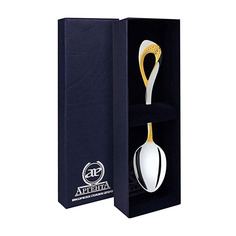 Ложка чайная "Мимоза" с позолотой АргентА