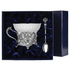 Набор чашка чайная "Герб" + ложка "Герб" (2 предмета) АргентА