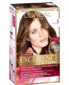 Крем-краска для волос Loreal, Excellence, 6.00 темно-русый LOreal Paris