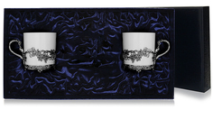 Набор чашек кофейных "Виноград" б/лож (2пр) +футляр АргентА