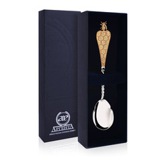 Ложка чайная "Медовая" №1 "Пчелка" с позолотой АргентА