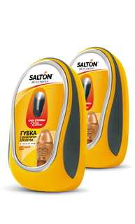 Губка для обуви SALTON для гладкой кожи с дозатором бесцветная (набор из 2 штук)