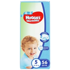 Подгузники Huggies Ultra Comfort для мальчиков 5 (12-22 кг), 56 шт.
