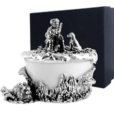 Солонка "Заячья охота" с черный АргентА