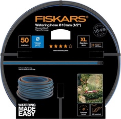 Шланг Fiskars 1027106 1/2" 50м поливочный армированный черный/синий