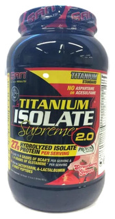 Протеин SAN Titanium Isolate Supreme 2.0, 908 г, strawberry yoghurt