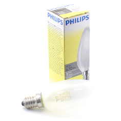 ЛАМПА-СВЕЧА МИНЬОН "PHILIPS" МАТОВАЯ 60W PH B35 E14 FR--100011763 А/П 11763