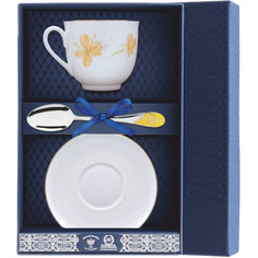 Набор чайный "Ландыш - Желтые цветы" 3 пр.+ футляр АргентА