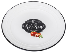 Тарелка Easy Life Kitchen Basic R1623/KIBK Белый, черный