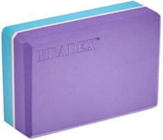 Блок для йоги Bradex SF 0732 пеноматериал ш.:230мм в.:150мм т.:75мм фиолетовый/бирюзовый