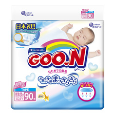 Подгузники Goon для новорожденных NB (0-5 кг), 90 шт.