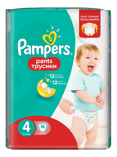 Подгузники-трусики Pampers Pants 4 (9-14 кг), 16 шт.