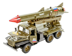 Машина военная Технопарк УРАЛ ВС с ракетой
