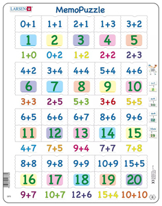 Мемопазл "Числа 0-20", 40 деталей Larsen