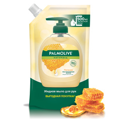 Жидкое мыло Palmolive Натурэль Питание молоко и мёд 500 мл в мягкой упаковке