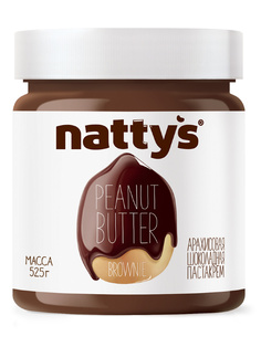 Паста Nattys Brownie арахисовая шоколадная 525 г