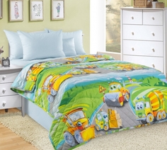 Покрывало детское стеганое "Дорожный патруль" Текс-Дизйн из перкали 140х200