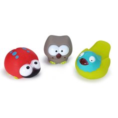 Игрушка для ванной Лесные жители, 3 штуки божья коровка, птичка, сова ЯиГрушка