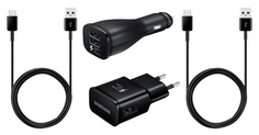 Сетевое зарядное устройство Samsung EP-U3100WBRGRU (+ автомобильное ЗУ), 2 A, ,black